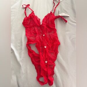 Victoria's Secret Scarlet Lace Chemise